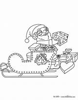 Santa Sleigh Coloring Pages His Claus Color Print Hellokids Printable Christmas Online sketch template