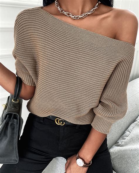 plain  sleeve casual sweater  discover hottest trend fashion