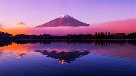 picture  mount fuji  japan  added colour effects