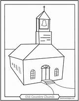 Church Coloring Printable Pages Country Old Catholic Churches Saintanneshelper Chapel Simple Roman sketch template