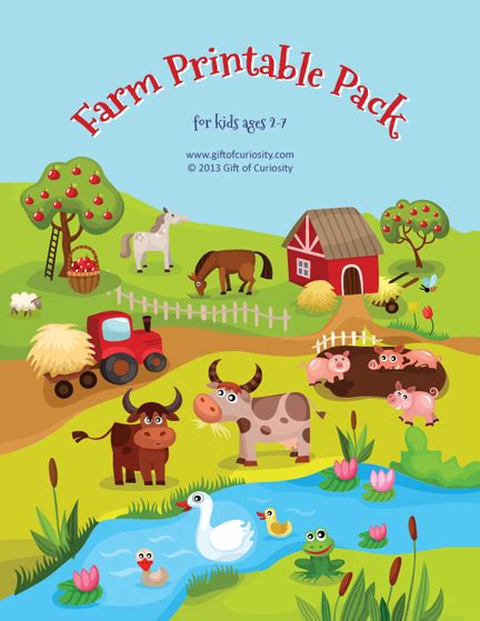 farm printable pack kids activities saving money home