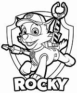 Rocky Coloring Pages Patrol Paw Getcolorings Printable sketch template