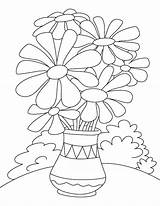 Flower Coloring Plant Pot April Parts Daisy Pages Month Printable Color Kids Print Getcolorings sketch template