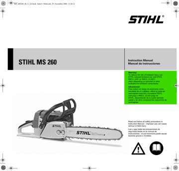 stihl ms  chainsaw instruction manual manualzz