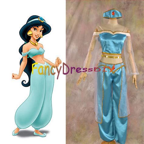 2015 Sexy Genie Jasmine Aladdin Princess Costume Party Fancy Dress
