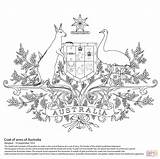 Australian Arms Coat Coloring Australia Pages Printable Flag Colouring Kids Sheets Drawing Map Clipart Animals Visit Print Line Popular sketch template