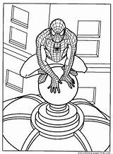 Coloring Pages Spider Man Character Cartoon Spiderman Color Sheets Found Printable Kids sketch template
