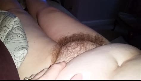 wifes chubby hairy pussy just out of the shower big tit