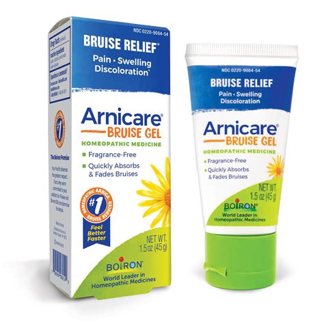 boiron arnicare bruise gel bruise relief swelling discoloration