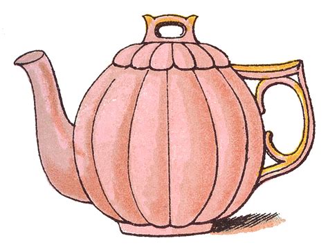 vintage clip art images adorable pastel teapots the graphics fairy