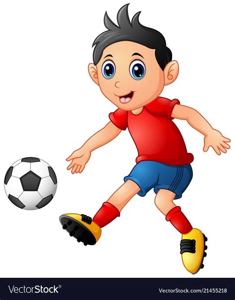 boy playing football cartoon    playing football   hour