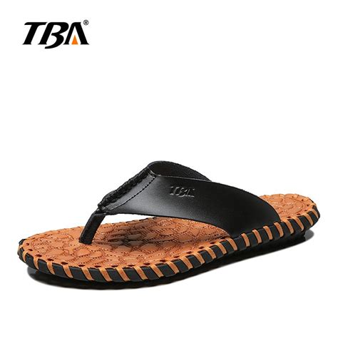 2018 new massage men s flip flops genuine leather slippers handmade summer fashion beach sandals