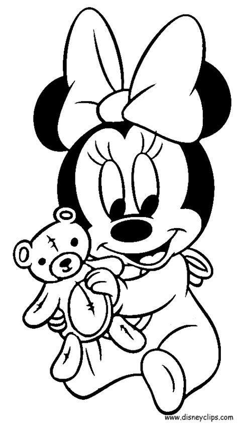 baby minnie mouse coloring pages getcoloringpagescom