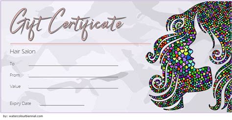 haircut gift certificate template   gift certificate template