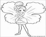 Barbie Coloring Thumbelina Printable Pages Book sketch template