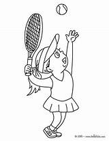 Tennis Player Coloring Pages Coloriage Woman Serve Hitting Court Color Drawing Imprimer Dessiner Online Print Getdrawings Gratuit Hellokids Getcolorings sketch template