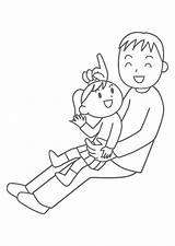 Father Coloring Child Large sketch template