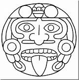 Mayas Aztecas Azteca Calendario Mandalas Culturas Quetzalcóatl sketch template