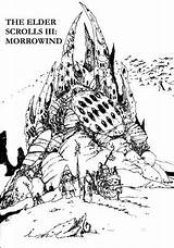 Scrolls Elder Coloring Morrowind Iii Designlooter 88kb 470px sketch template
