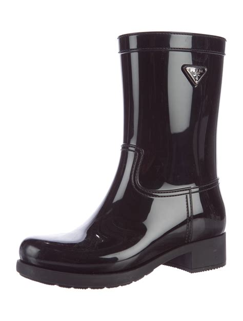 prada mid calf rubber rain boots shoes pra130517 the