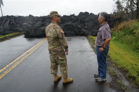 army national guard helping  hawaii  volcano erupts national