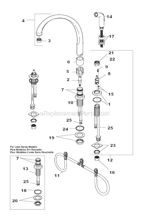 delta faucet  lhp   parts list  diagram ereplacementpartscom