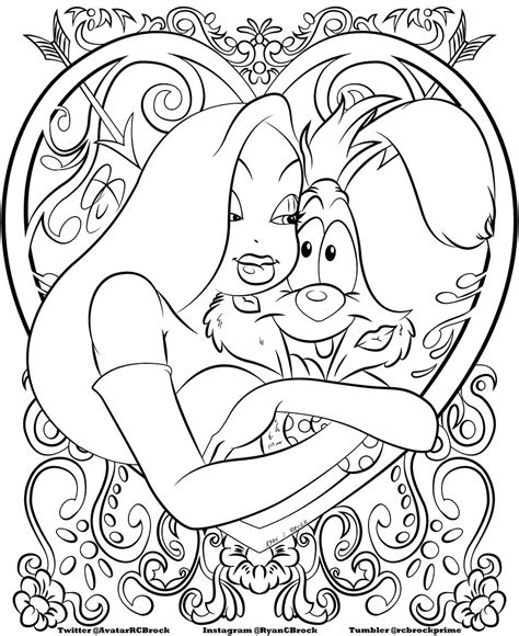 roger  roger rabbit coloring pages  framed roger rabbit