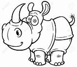 Colorare Rhino Rinoceronte Coloring 123rf sketch template