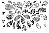 Zentangle Coloring Drops Adult Pages Adults Kids Simple Fish Printable Nggallery Justcolor sketch template