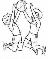 Coloring Sports Pages Printable Kids Color Print Basketball sketch template