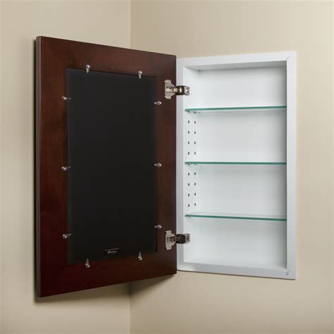 extra large espresso recessed picture frame concealed medicine cabinet    recessed