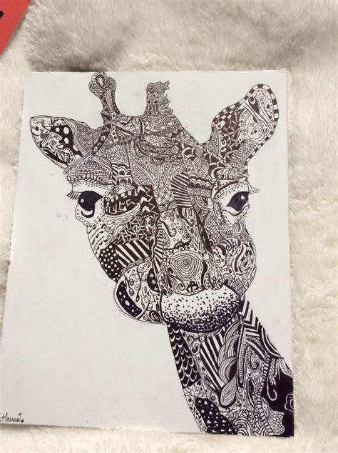 zentangle giraffe art  arts giraffe