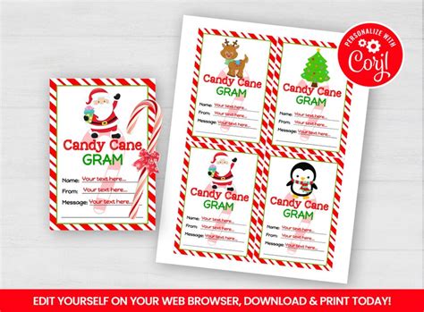 printable christmas candy grams  quick  wonderful   show