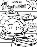 Coloring Food Pages Healthy Unhealthy Eating Groups Protein Proteins Sheet Schools Colouring Color Printable Nutrition Getcolorings Print Preschool List Getdrawings sketch template