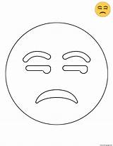 Coloring Unamused Emoji Face Twitter Pages Printable sketch template