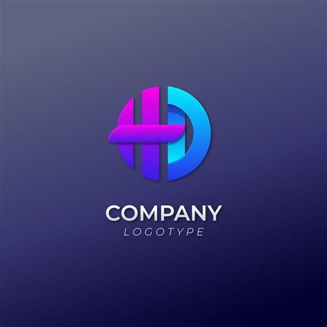 vector gradient hd monogram logo design template