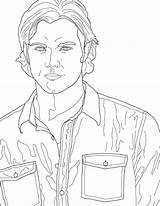 Supernatural Coloring Pages Sam Drawing Winchester Smith Castiel Items Etsy Book Sheets Getcolorings Drawings Similar Color Printable Template Sketch Tv sketch template