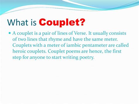 couplet powerpoint    id