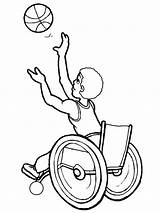 Disability Basketball Disabilities Kidsplaycolor Equality sketch template