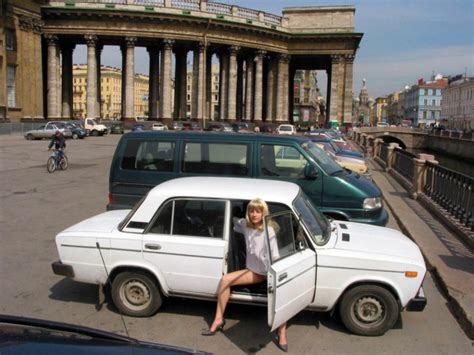 russian amateur blonde undresses on the square — russian