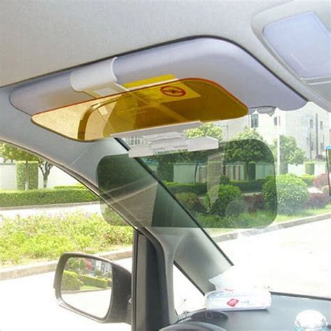 car sunshade day night sun visor mirror anti dazzle clip  driving vehicle shield clips
