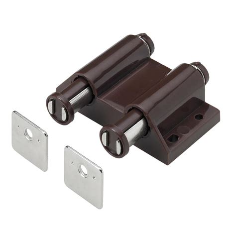 everbilt double magnetic touch latch brown  pack   home depot