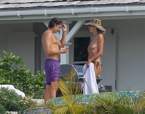heidi klum topless by the pool celebrity leaks