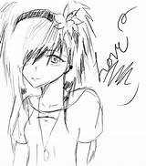 Sad Emo Anime Easy Drawings Drawing Getdrawings sketch template