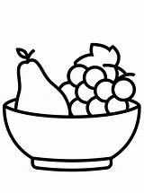 Fruitschaal Kleurplaat Bowl Eten Kleurplaten Drinken Vormen Leukvoorkids Kleurplaatjes Stemmen sketch template