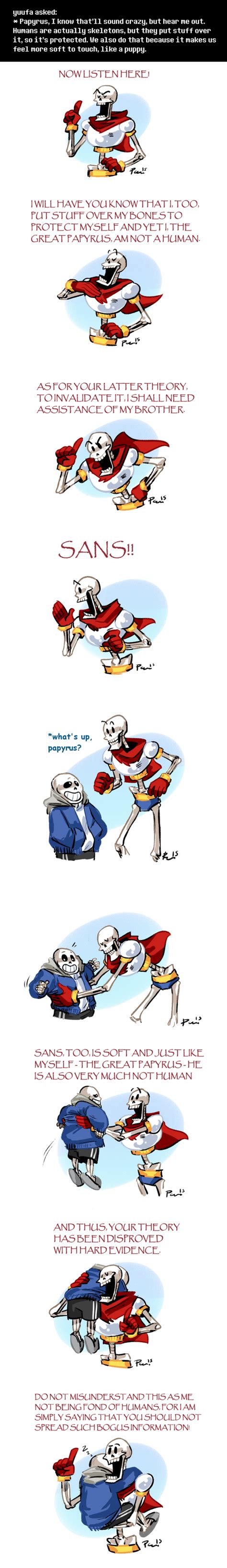 undertale ask blog misinformation sans and papyrus