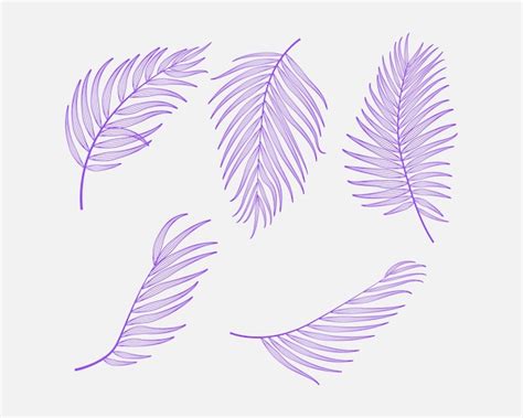 premium vector palm leaves  outline style