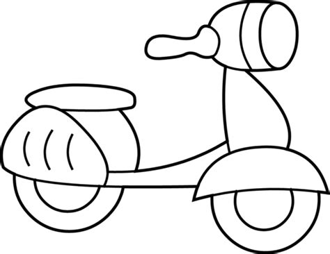 mini scooter coloring page  clip art