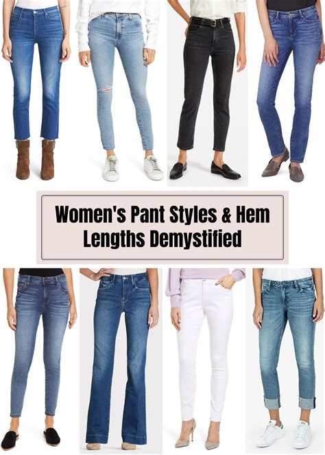 womens pant styles  hem lengths demystified   pants