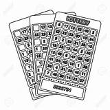 Lottery Tickets Drawing Ticket Chance Gambling Jackpot Win Casino Template Getdrawings Vector Symbol Single Icon Style Illustration Raffle Kasino sketch template